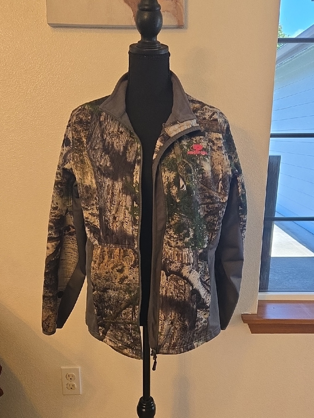 Mossy Oak Black and Gray Logo Jacket